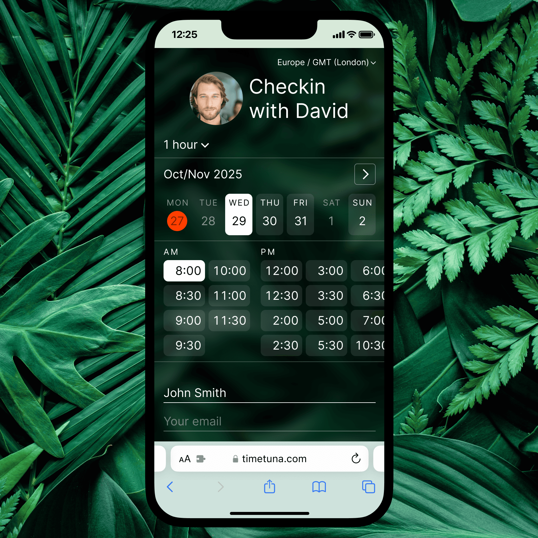 TimeTuna booking widget